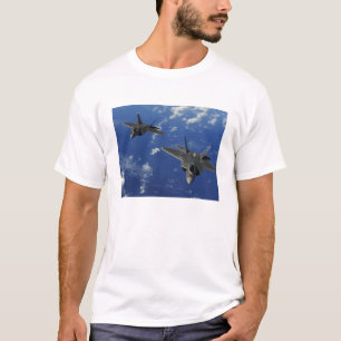 US Air Force F-22 Raptors in flight near Guam T-Shirt