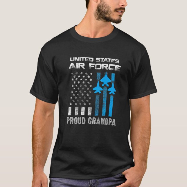 US Air Force Proud Grandpa - Proud Air Force Grand T-Shirt (Front)