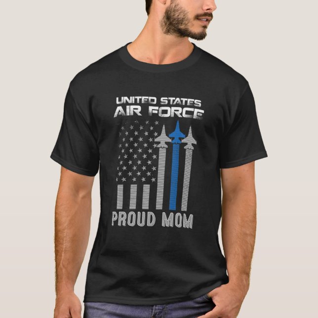 US Air Force Proud Mother - Proud Air Force Mom Ve T-Shirt (Front)