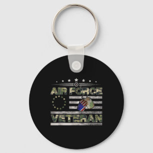 Us Air Force Veteran Shirt American Betsy Ross Cam Key Ring