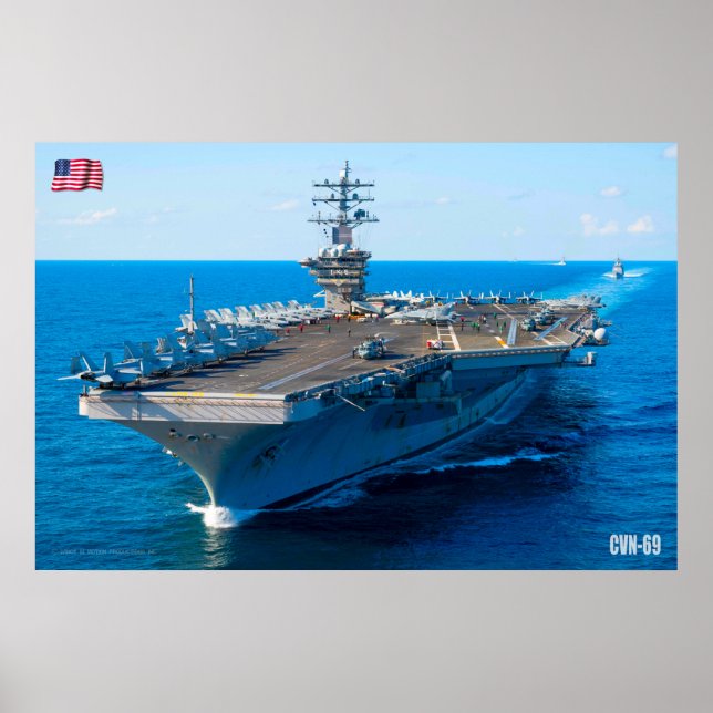 US AIRCRAFT CARRIER – CVN-69 POSTER (Front)
