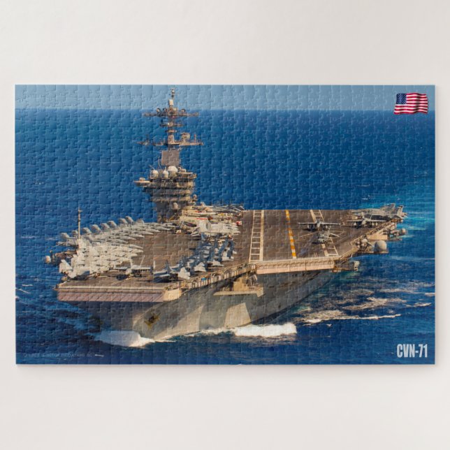 US AIRCRAFT CARRIER - CVN 71 (20x30 INCH) Jigsaw Puzzle (Horizontal)