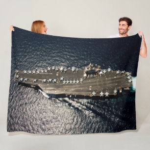 US AIRCRAFT CARRIER - CVN 72 FLEECE BLANKET