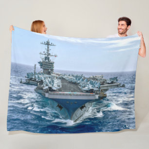 US AIRCRAFT CARRIER - CVN 75 FLEECE BLANKET