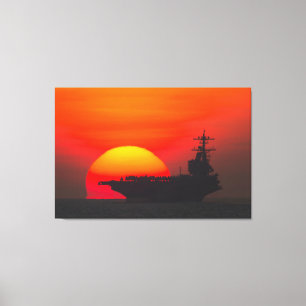 US AIRCRAFT CARRIER – CVN-77 32x48 Canvas Print