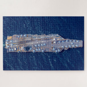 US AIRCRAFT CARRIER - CVN 78 (20x30 inch) Jigsaw Puzzle