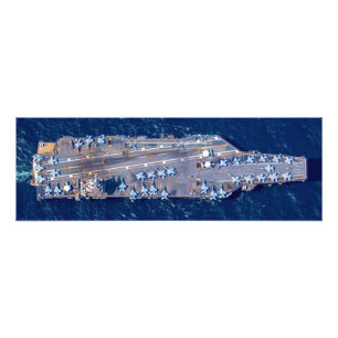 US AIRCRAFT CARRIER - CVN 78 (24x8 inch) Photo Print
