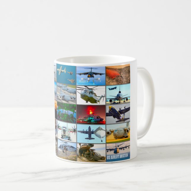 US AIRLIFT AVIATION “MONTAGE” COFFEE MUG (Front Right)