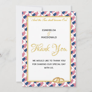 US AMERICA Christian Custom Photo Thank You Card