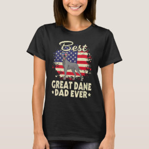 Us American Best Great Dane Dog Dad Ever Happy Fat T-Shirt