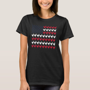 US American Flag chicken 4th of july farmer chicke T-Shirt