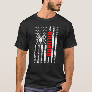 US American Flag Cue Sports Patriotic Classic Bill T-Shirt