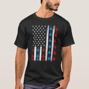 Us American Flag Fighter Jet 4th Of July Patriotic T-Shirt