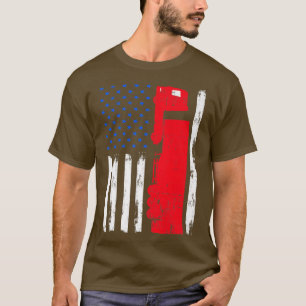 US American Flag Funny Truck Driver 18 Wheeler Tru T-Shirt