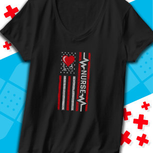 US American Flag Hero Life Nurse Appreciation T-Shirt