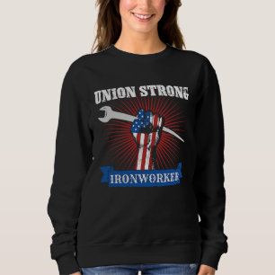 US American Flag Of Iron Worker Union A Labor Day Sweatshirt