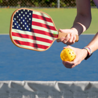 US American Flag  Pickleball Paddle
