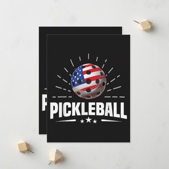 US American Flag Pickleball Player Announcement (Front/Back In Situ)