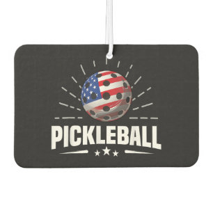 US American Flag Pickleball Player Car Air Freshener