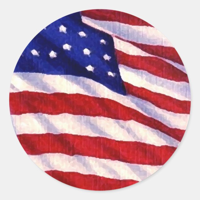 US - American Flag Pop Art Sticker (Front)