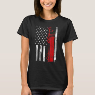 US American Flag Semi Truck Driver 18 Wheeler Truc T-Shirt