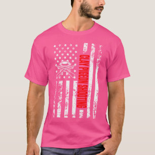 Us American Flag Sports Patriotic Clay Pigeon Shoo T-Shirt