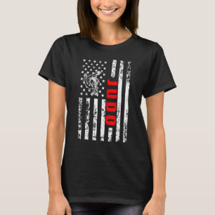 US American Flag Sports Patriotic Judo T-Shirt