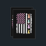 US American Flag with Bunny for Easter Day Holiday Postcard<br><div class="desc">US American Flag with Bunny for Easter Day</div>