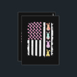 US American Flag with Bunny for Easter Day Postcard<br><div class="desc">US American Flag with Bunny for Easter Day</div>