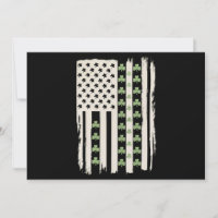 US American Flag With Shamrocks for St Patricks 
