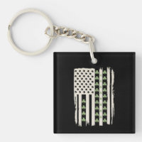US American Flag With Shamrocks for St Patricks 