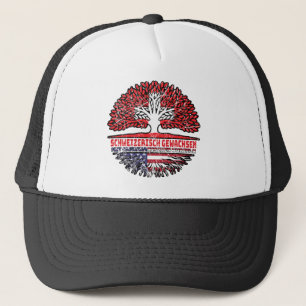 US American Swiss Baum Root Trucker Hat