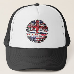 US American USA United States Uk United Kingdom Trucker Hat