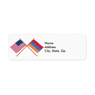 US and Armenia Crossed Flags