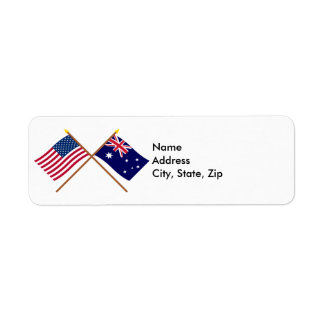US and Australia Crossed Flags