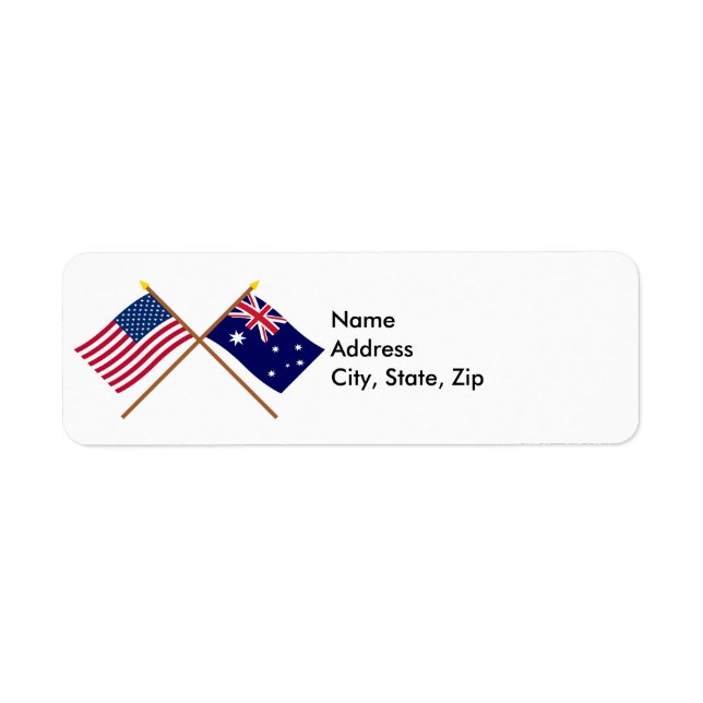 US and Australia Crossed Flags (Front)