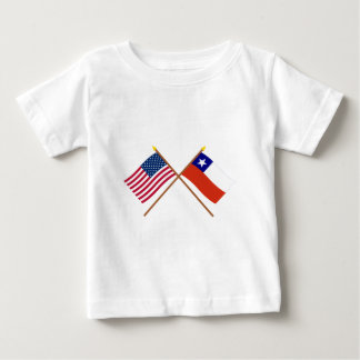 US and Chile Crossed Flags Baby T-Shirt