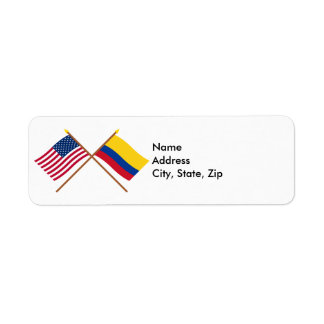 US and Colombia Crossed Flags