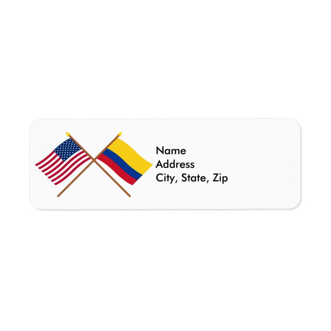US and Colombia Crossed Flags (Front)