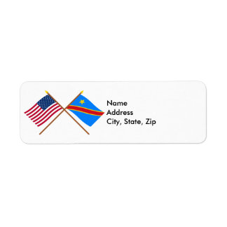 US and Congo Democratic Republic Crossed Flags