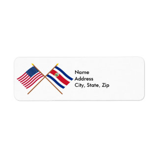 US and Costa Rica Crossed Flags