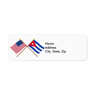 US and Cuba Crossed Flags