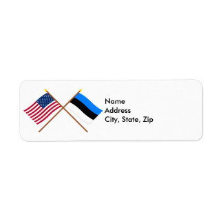 US and Estonia Crossed Flags