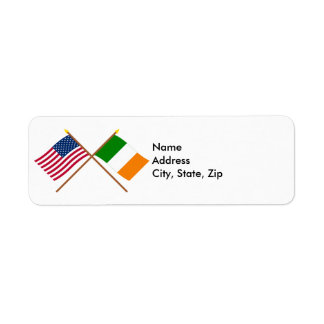 US and Ireland Crossed Flags