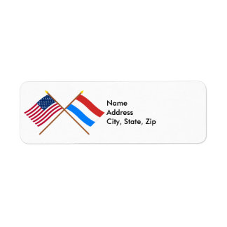US and Luxembourg Crossed Flags