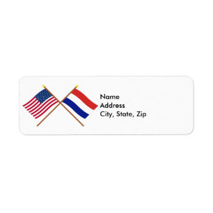 US and Netherlands Crossed Flags