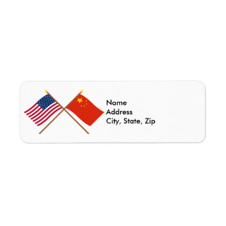 US and People's Republic of China Crossed Flags