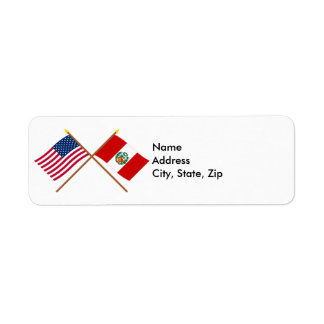 US and Peru Crossed Flags