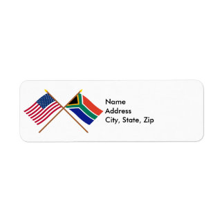 US and South Africa Crossed Flags
