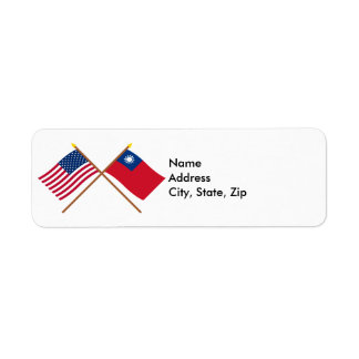 US and Taiwan Crossed Flags